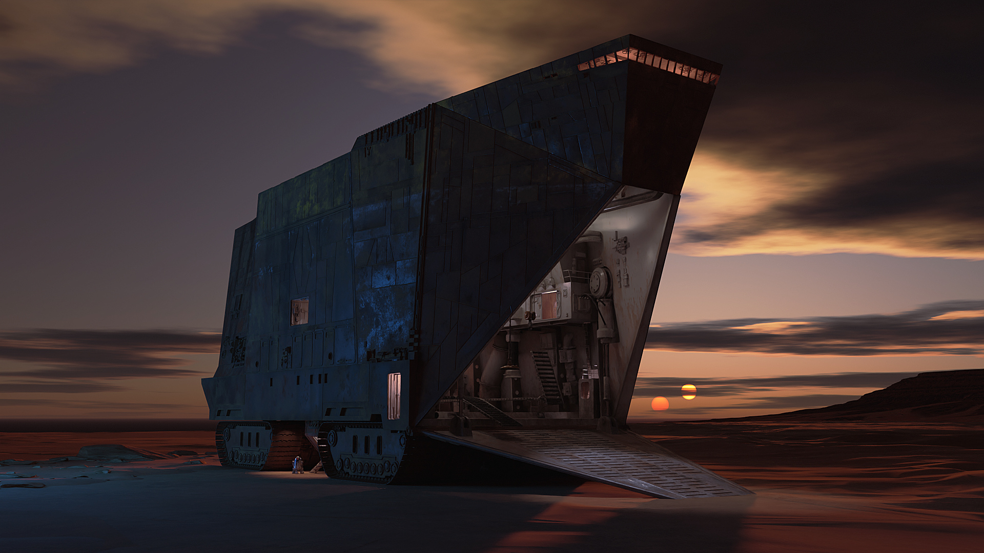 Star Wars Sandcrawler (incl. interior) - Download Free 3D model by